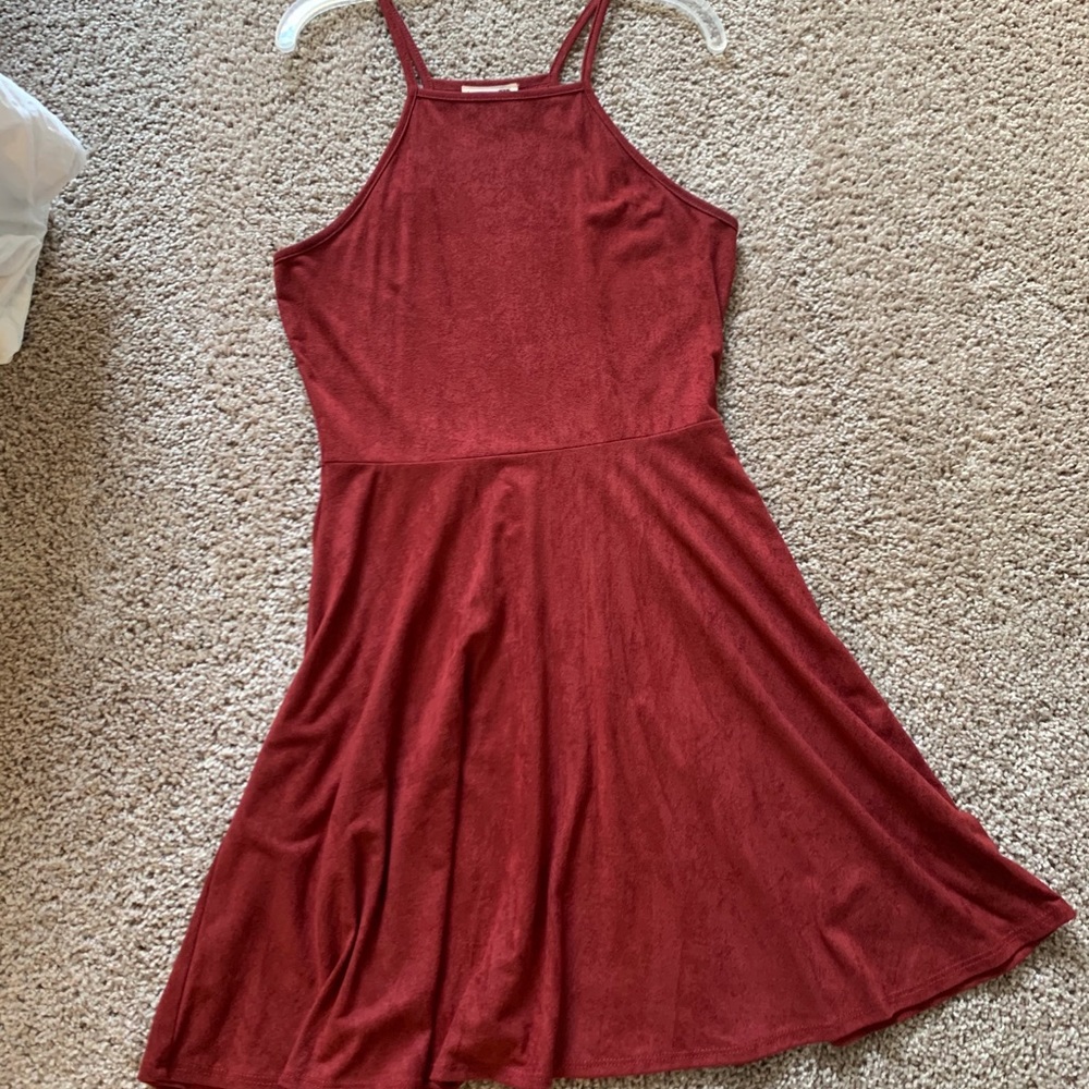 Maroon Velvet Dress